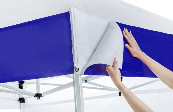 Gazebo s izmjenjivim bannerima, mehanizmom i tiskom (reklamni šator)